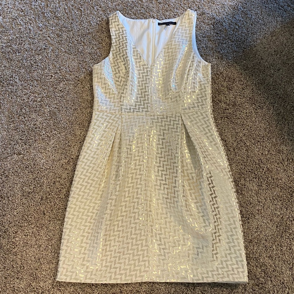 White House Black Market gold dress